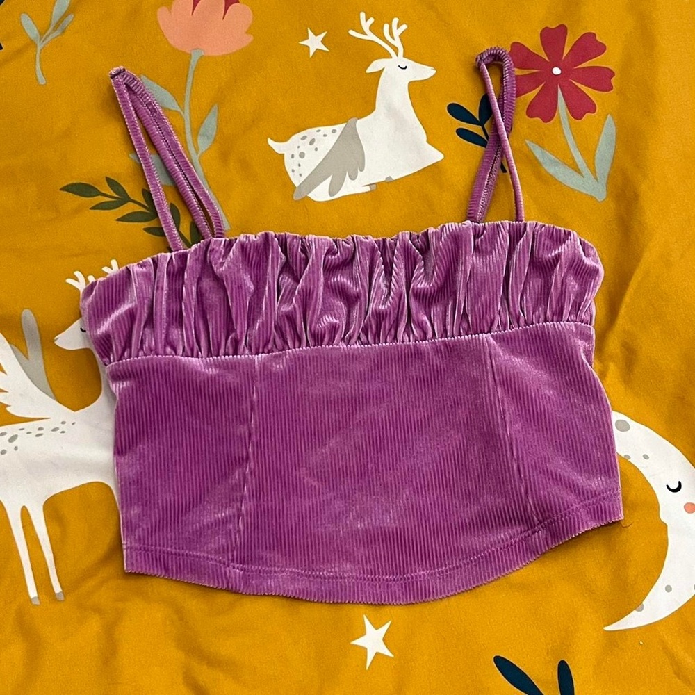 Pink Velvet Bustier Top 🩷💜